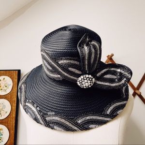 Whittall & Shon • Black Sequin Designer Hat